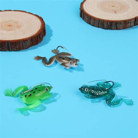 Durable Portable Artificial Lifelike Soft Fishing Lures Rubber Frog