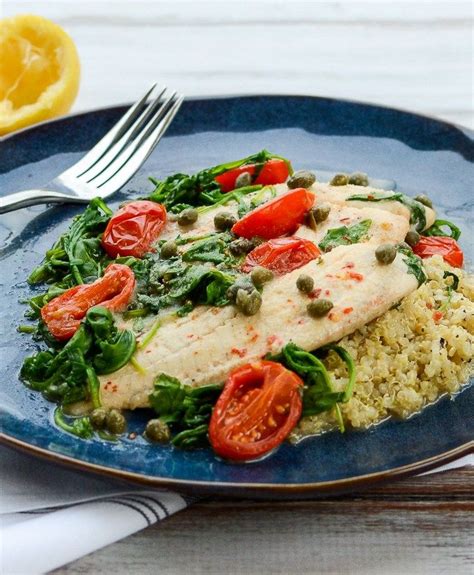 Pan Poached Tilapia With Lemon Caper Sauce The Every Kitchen Recipe