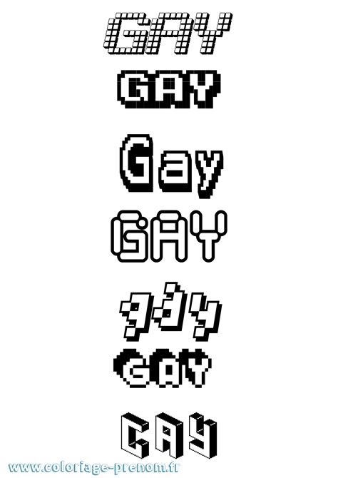 Coloriage du prénom Gay à Imprimer ou Télécharger facilement
