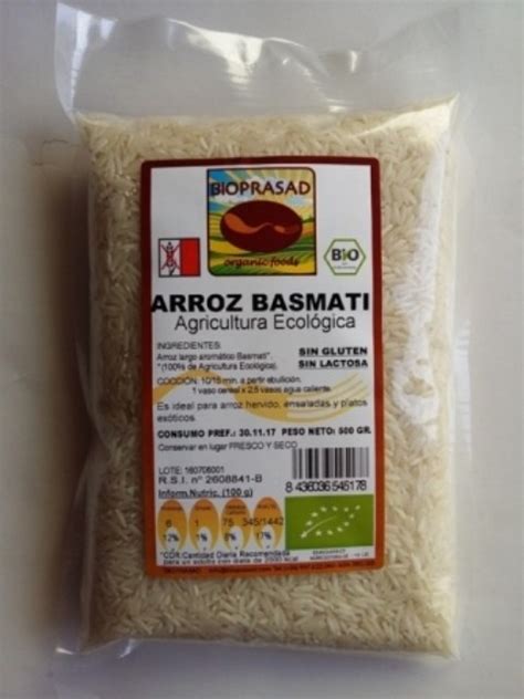 ARROZ BASMATI BLANCO BIO 500 GR BIOPRASAD