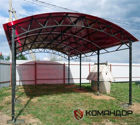 Галерея работ - навес для автомобиля комфорт+ 4х6 с "вишневым ...