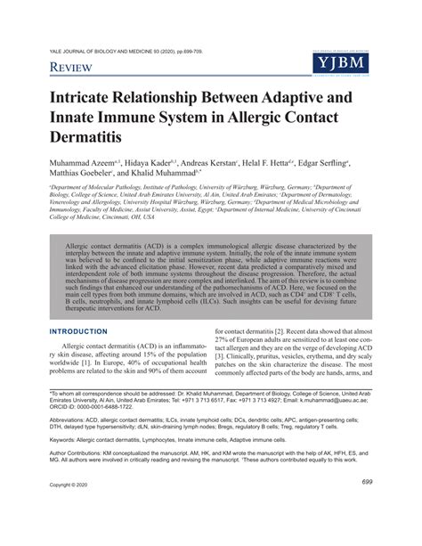 Pdf Intricate Relationship Between Adaptive And Innate Immune System