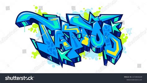 Abstract Urban Graffiti Street Art Word Stock Vector (Royalty Free ...