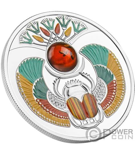 Amber Scarab Silver Coin Niue Power Coin