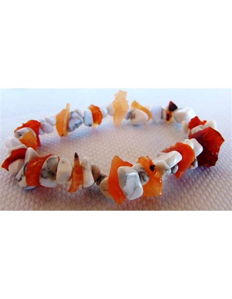 Opale De Feu Magnesite Howlite En Bracelet