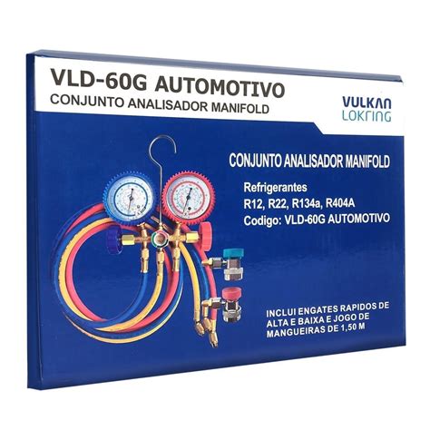 Manifold Ar Condicionado Automotivo Vulkan C Engates R12 R22 R134 R404