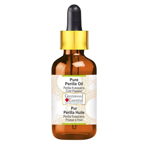 Greenwood Essential Pure Perilla Oil Perilla Frutescens With Glass