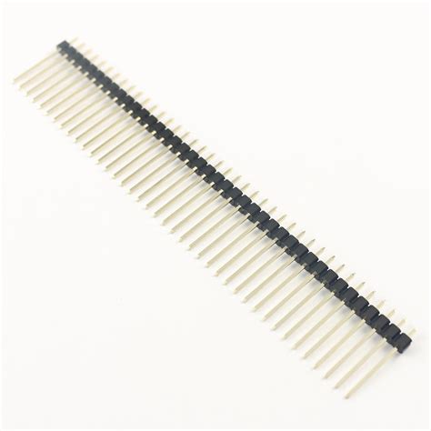 20pcs 2 54mm Pitch 1x40 Pin 40 Pin Male Single Row Straight Header Strip L 19mm In Connectors