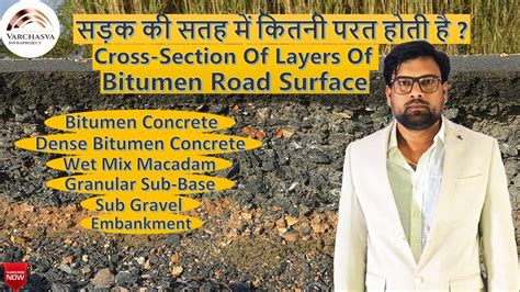 Road Surface Layers Cross Section Layers Of Bitumen