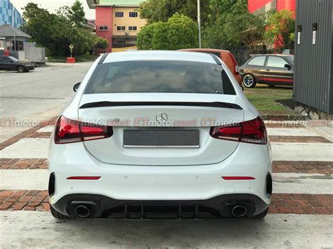 Mercedes Benz W177 A Class Sedan Installed Amg Rear Spoiler