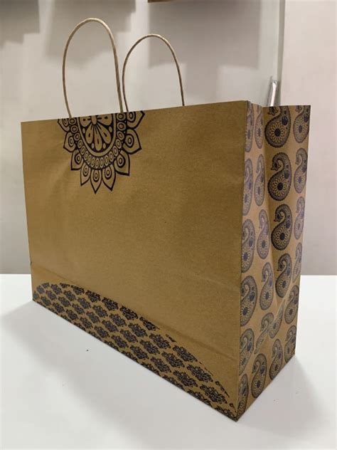 Twisted Rope Handle Paper Bag Feature Easy Folding Easy To Carry