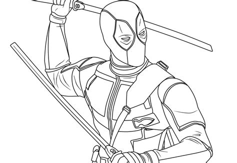 61 Deadpool Coloring Pages Free The Crazy Superhero