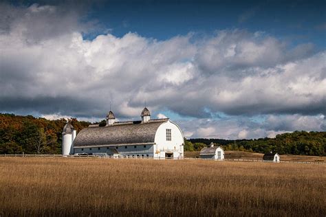 D H Day Barn Under Cloudy Blue Skies Photograph By Randall Nyhof Pixels