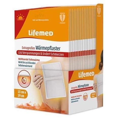 Buy Lifemed ultra large wärmepflaster display 19 cm x 13 cm white 20