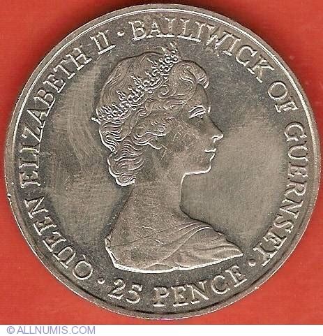 25 Pence 1980 Queen Mother S 80th Birthday British Dependency 1971