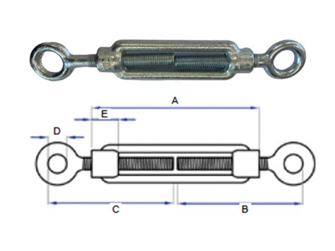 Esticador Forjado Olhal X Olhal Galvanizado Tabela Jcl Cabos De A O