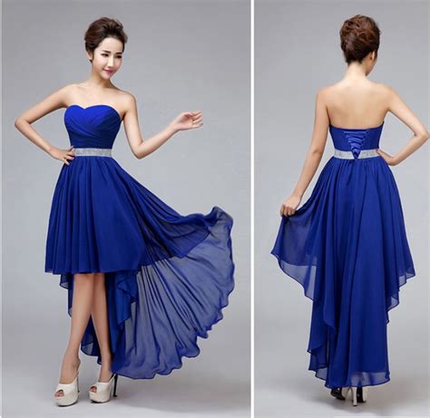 Find More Information About High Low Royal Blue Bridesmaid Dress