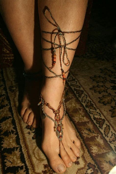 Hemp Jewelry Foot Jewelry Macrame Jewelry Cute Jewelry Footless