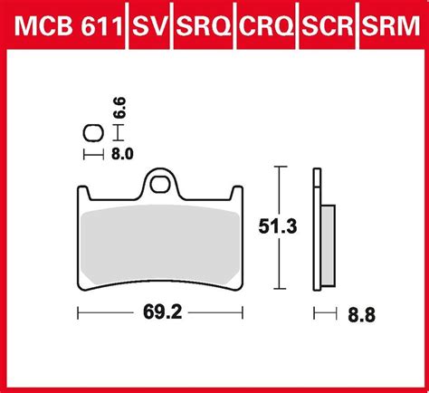 Bremsbelag Trw Sinter Carbon Racing Yamaha Yzf Thunder Cat Wd