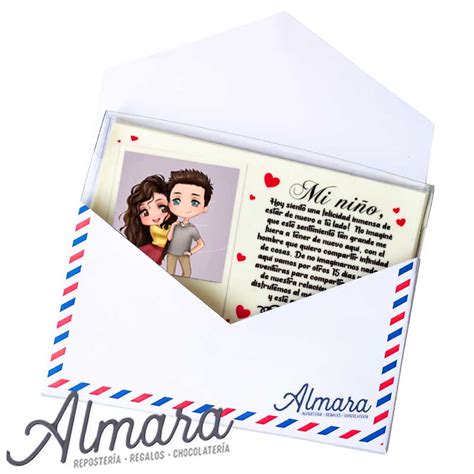 Carta En Chocolate Mediana Almara Reposteria Regalos