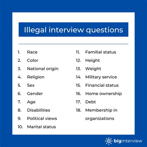 20 Illegal Interview Questions And How To Handle Them