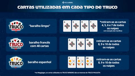 [guia Definitivo De Truco]tabelas Cartas Utilizadas Em Cada Truco Blog Oficial Do Megajogos