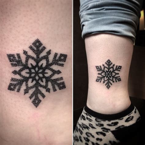 Ankle Snowflake Tattoo Best Tattoo Ideas Gallery