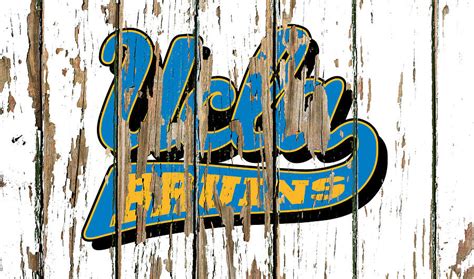 UCLA University College Logo Vintage Peeling Paint Barn Wood Mixed ...