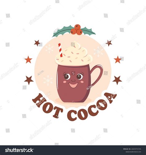 Sticker Funny Mug Hot Cocoa Vector Stock Vector Royalty Free Shutterstock