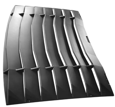 Mustang Rear Window Louver Kit V Abs Unpainted Black Finish