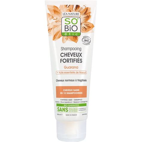 SO BIO ETIC Shampooing bio fortifiant guarana cheveux fragilisés 250ml