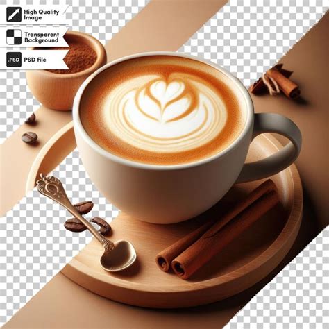 Copo De Cappuccino Em Psd Em Fundo Transparente Psd Premium