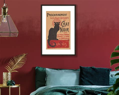 Le Chat Noir Vintage Wall Decor Poster Etsy Uk