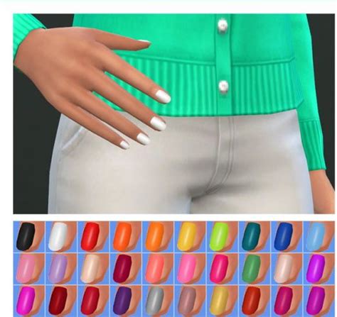 Veranka: Trendy Nail Polishes • Sims 4 Downloads | Sims 4 nails, Sims 4 ...