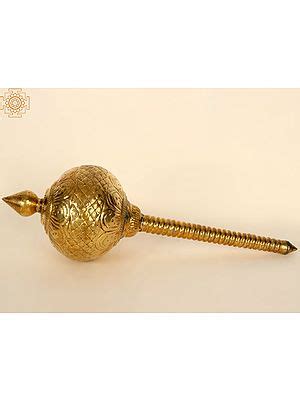 22 Lord Hanuman S Gada Mace In Brass Exotic India Art