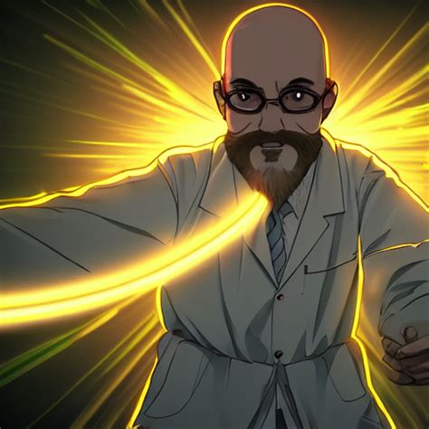 Krea Ai The Bald Mad Scientist With Beard In The White Lab