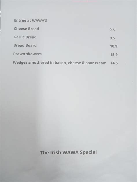 Online Menu of WAWA Restaurant, Tokoroa, New Zealand, 3420 - Zmenu