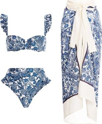 Baodan Fourth Of July Bathing Suit Purple Top Satin Bikini Panties Choker Bikini Adjustable