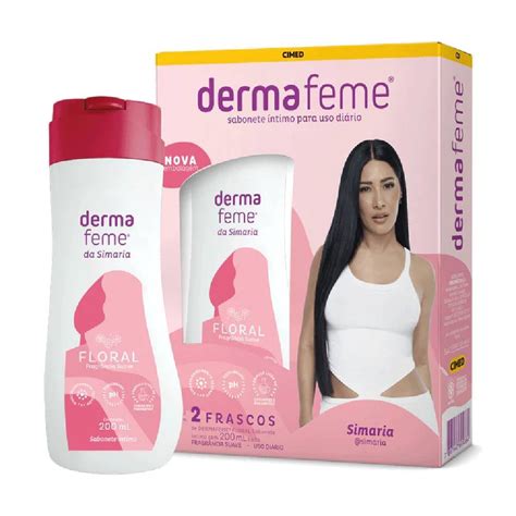 Sabonete Líquido Intimo Dermafeme Floral 200ml 2 Unidades PanVel