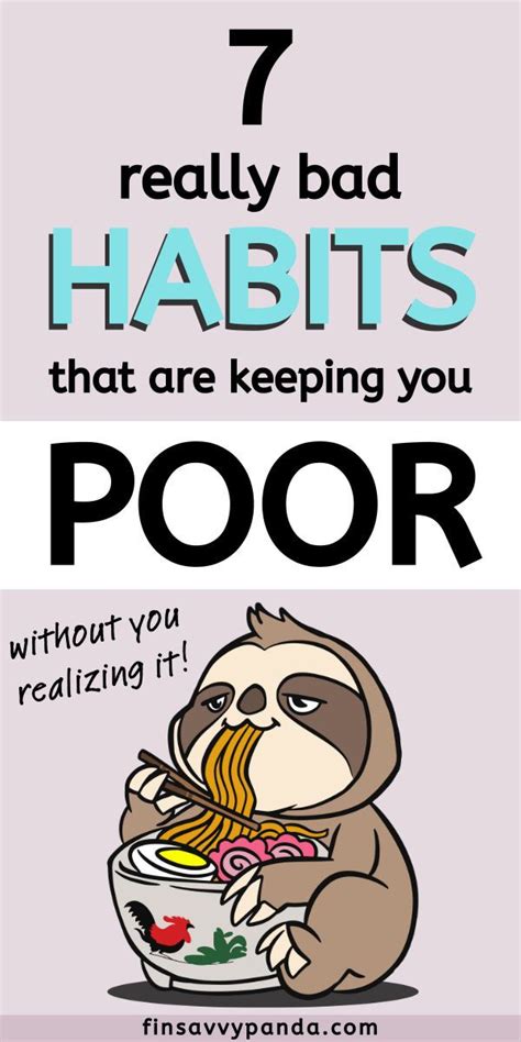 Bad Money Habits You Need To Break In Money Habits Money Saving