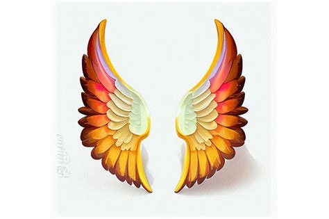 Angel Wings Watercolor Png Clipart File Graphic By Wangtemplates