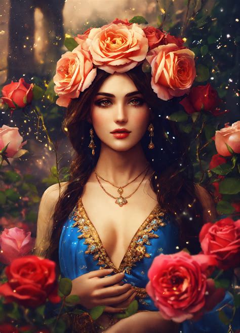 Lexica Armenian Goddess Astlik Ast Ik Astghik Beauty Water Roses Star