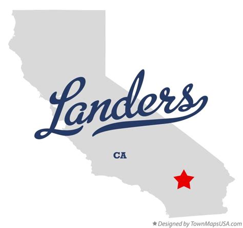 Map of Landers, CA, California