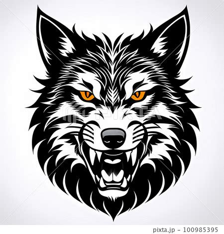 Wolf Fenrir s head sticker or tatoo design のイラスト素材 100985395 PIXTA