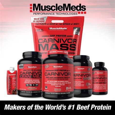 Musclemeds Carnivor Mass Gainer Beef Protein Isolate Shake Cookies