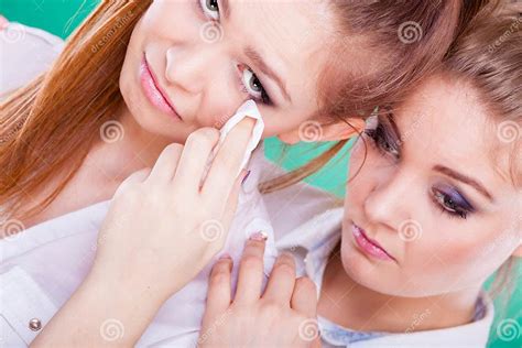 Sad Woman Crying And Being Consoled By Friend Stock Image Image Of