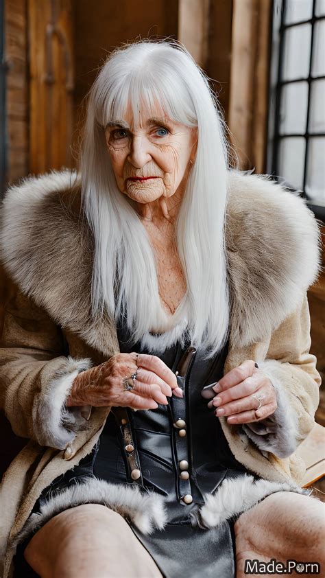 Sex Porn Dungeon Long Hair Caucasian Fur Jacket 90 Goth Granny Photo