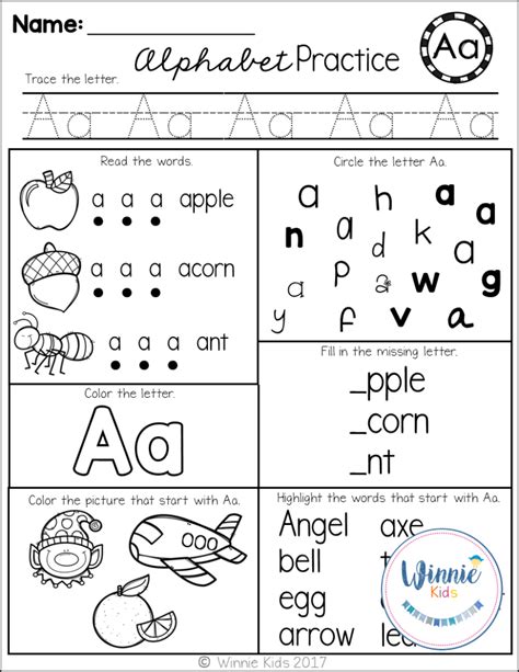 Alphabet Phonics Worksheets For Kindergarten | AlphabetWorksheetsFree.com