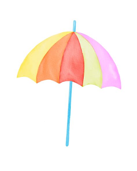 Beach Umbrella Watercolor