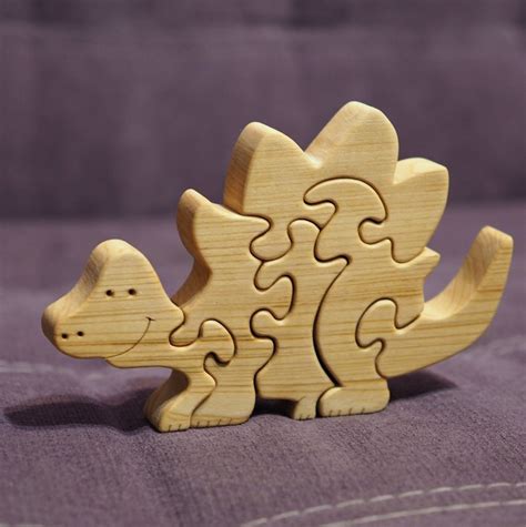 Dinosaur Wooden Puzzle Wooden Dinosaur Toy Educational Game | Etsy